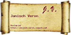 Janisch Veron névjegykártya